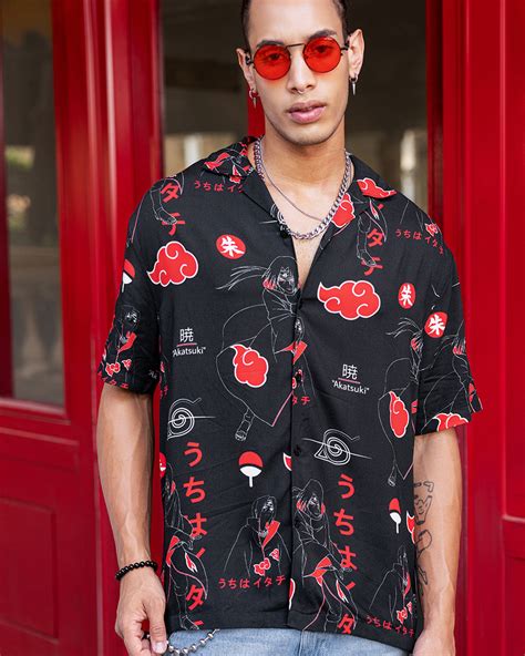 Buy Men S Black All Over Printed Oversized Shirt Online At Bewakoof