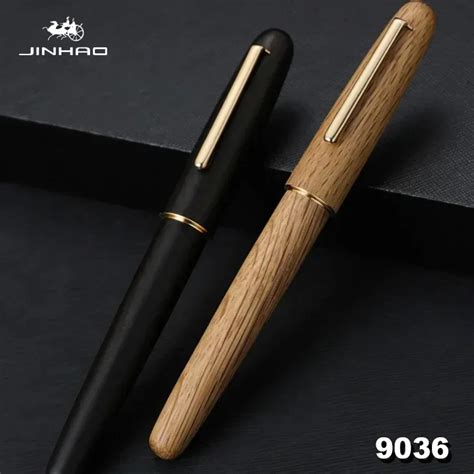 Jinhao Pluma Estilogr Fica De Madera Natural 9036 EF F M Plum N