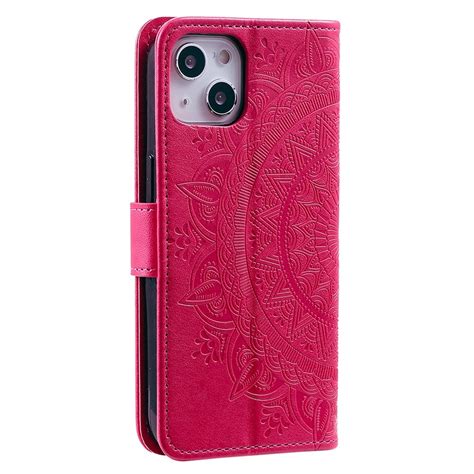 Köp iPhone 15 Fodral Mandala Läder Rosa Teknikhallen se