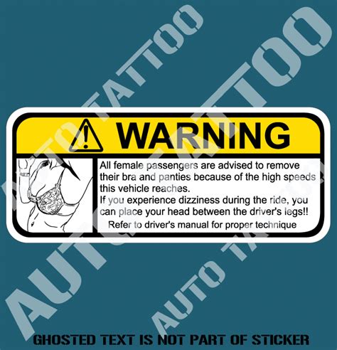 BRA PANTY REMOVAL WARNING - Auto Tattoo Grafix