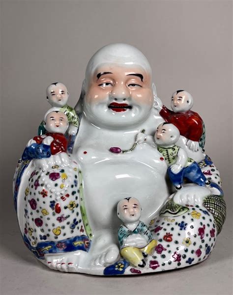 Figure Famille Rose Laughing Buddha Porcelain China Catawiki