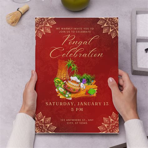 Editable Pongal Invitation Printable Pongal Celebration - Etsy