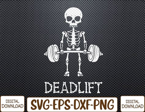 Skeleton Deadlift Svggym Svg Etsy