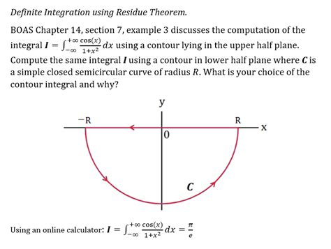 Solved Definite Integration Using Residue Theorem Integral Chegg