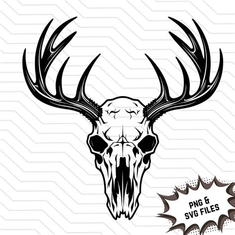 Buck Skull Svg Png Deer Hunting Svg Deer Skull Svg Png Buck Skull Png