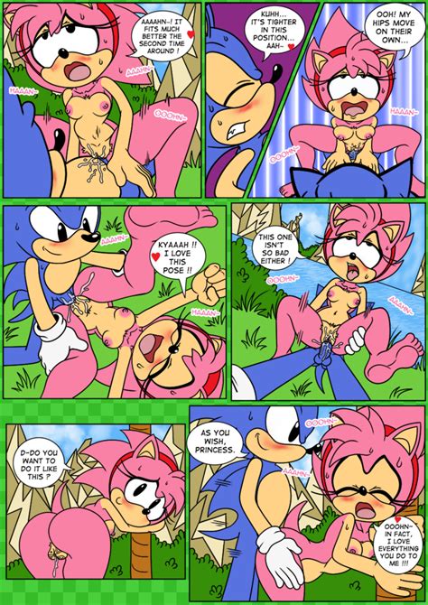 Rule 34 1boy 1girls Against Tree Amy Rose Anthro Classic Amy Rose Classic Sonic Classic Sonic