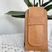 Handmade Leather Cell Phone Holster With Design By Marancu Natural