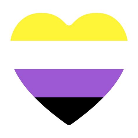 Premium Vector Nonbinary Pride Flag In Shape Lgbtq Symbol