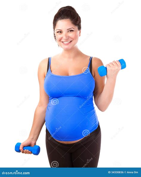 Pregnant Woman Do Exercise Royalty Free Stock Image Image 34330836