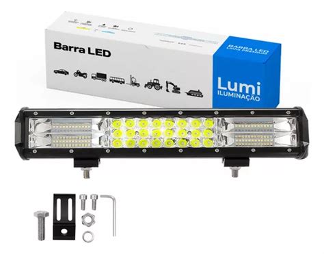 Refletor Holofote Luminaria Farol W Leds Barra Cor Da Carca A