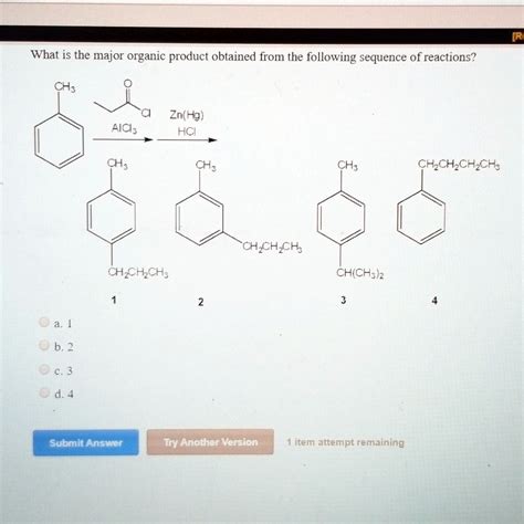 Solved Ire What Is The Major Organic Product Obtained From The