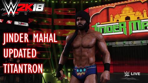 Wwe 2k18 Jinder Mahal Updated Entrance And Titantron Youtube