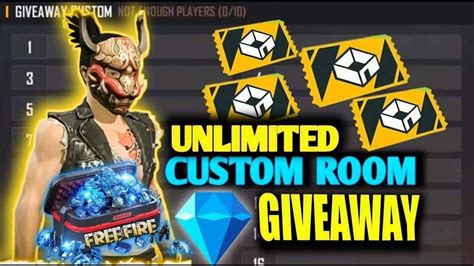 FREE FIRE LIVE GIVEWAY CUSTOM ROOMDAIMON GIVEWAY FREE FIRE LIVE IN