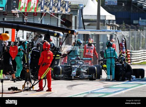 Lewis Hamilton Gbr Mercedes Amg F1 W11 Makes A Pit Stop When The Pit Lane Was Closed Italian