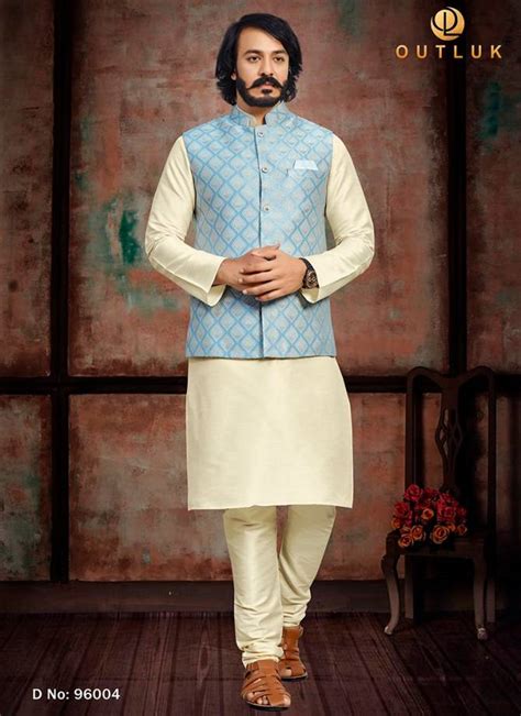 Outluk Vol Ethnic Wear Wholesale Kurta Pajama With Jacket Collection