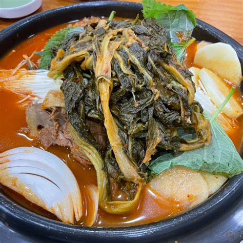 광주 첨단 맛집 순우리감자탕 24시영업 해장 맛집 네이버 블로그