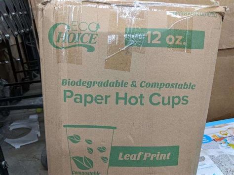 Eco Choice Biodegradable And Compostable 12 Oz Paper Hot Cups 1000