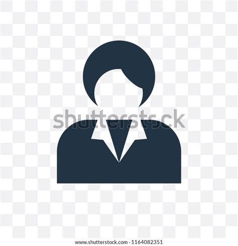 Businesswoman Vector Icon Isolated On Transparent Stock Vector Royalty