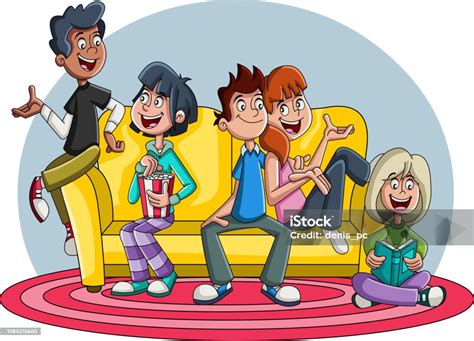 Group Of Friends Cartoon