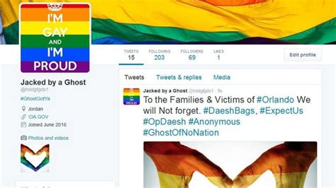 Anonymous Fills Is Twitter Accounts With Gay Pride Messages Bbc News