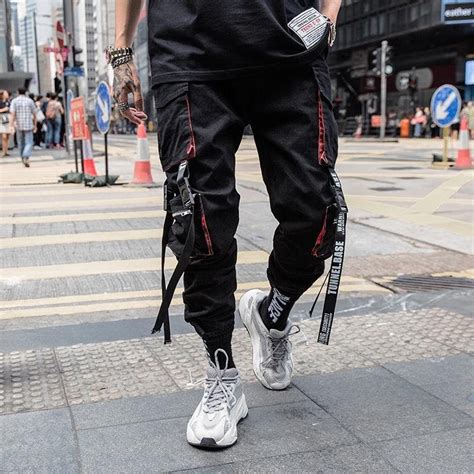 Hello Mrlin Herren Hip Hop Jogger Cargo Pants Techwear Hosen Baggy