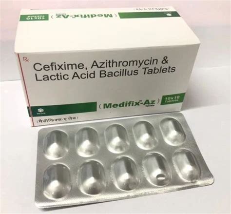 Medifix Az Mg Cefixime Mg Azithromycin With Lactic Acid