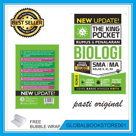 Jual The King Pocket Rumus Dan Penalaran Biologi Sma Ma Kelas X Xi