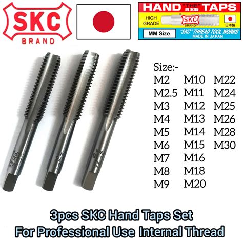 Original Japan Skc Hand Taps Set 3pcs Mm Size For Professional Screw