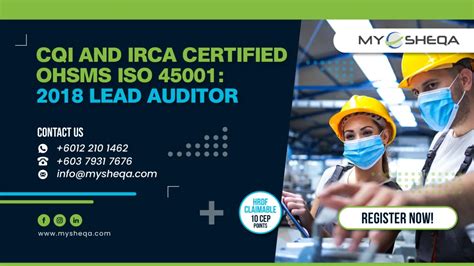 Iso Lead Auditor Course Mysheqa Safety Health Traning Provider