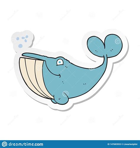 Pegatina De Una Ballena De Dibujos Animados Ilustraci N Del Vector