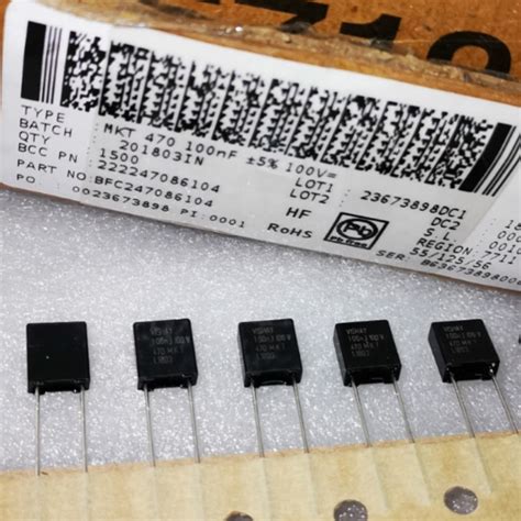 20 Pcs Bc Pilkor Mkt 470 0 1 Uf 100V P5MM Zwart Fi Grandado