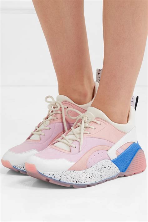 Stella Mccartney Eclypse Faux Suede Leather And Neoprene Sneakers