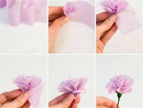 Comment créer une fleur en papier crépon Archzine fr Crepe paper