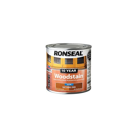 Ronseal Natural Oak Satin Wood Stain 250ml Diy At Bandq