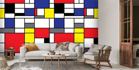 Papier Peint Mondrian Wallsauce Fr