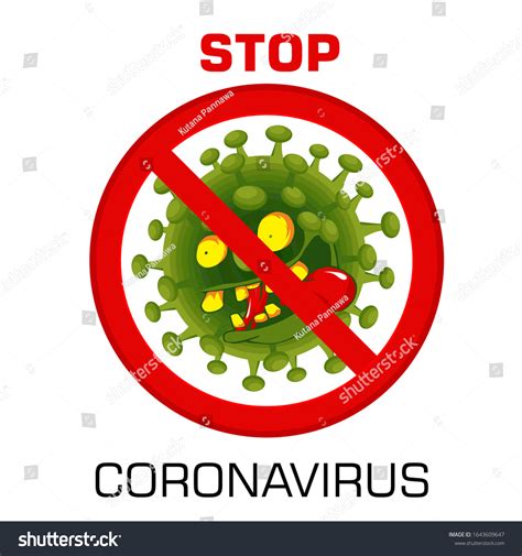 Cartoon Viruses Characters Isolated Vector Illustration Stock Vector