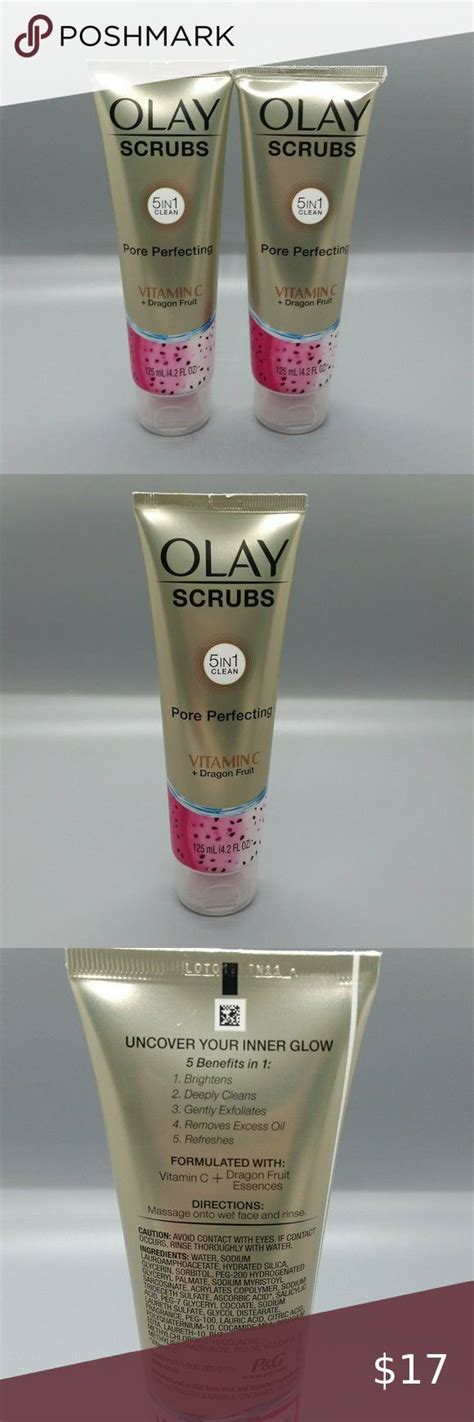 2 Olay Scrubs 5 In 1 Clean Pore Perfecting Scrub 42 Oz Vitamin C