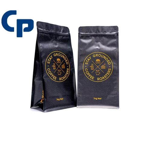 Flat Bottom Stand Up Zip Lock Aluminum Foil Coffee Beans Bags China