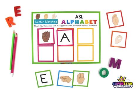 ASL Flashcards - Superstar Worksheets