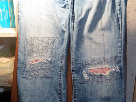 How I Patched My Denim Jeans And Added an Embroidery Embellishment