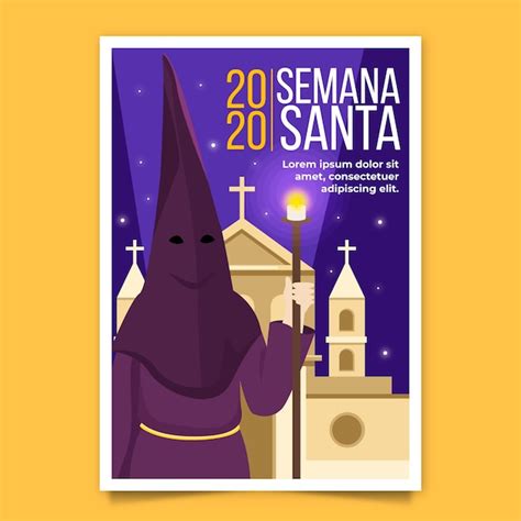Free Vector Holy Week Flyer Template