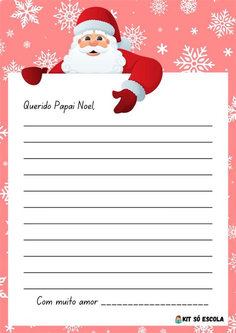 Cartas Para O Papai Noel Para Imprimir