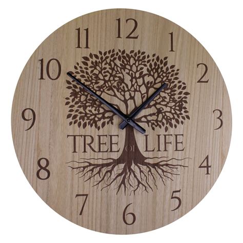 Beautiful Tree Of Life Wooden Clock Cm Spiritual Houseware Etsy In