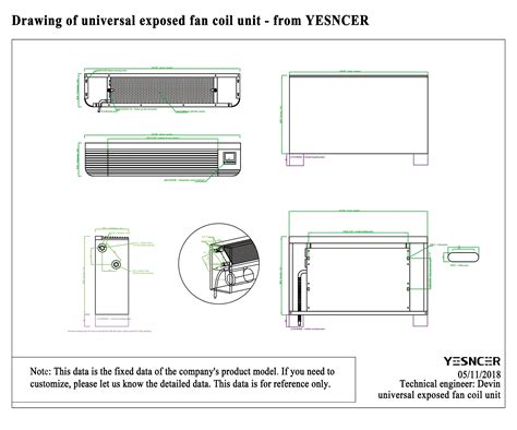 Fan coil unit drawing