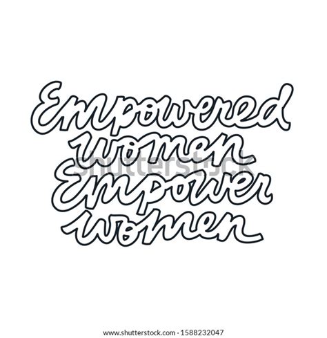 Feminist Vector Lettering Empowered Women Empower Stock Vector Royalty