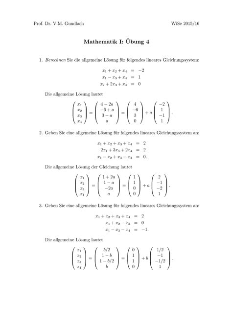 Aufgabe Me Loesungen Bung L Sung Prof Dr V Gundlach Wise