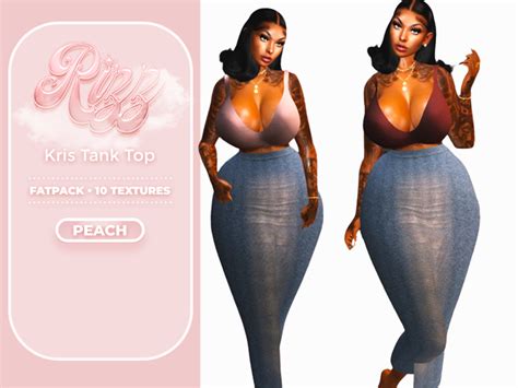 Second Life Marketplace Rizz Kris Tank Top Fatpack Peach