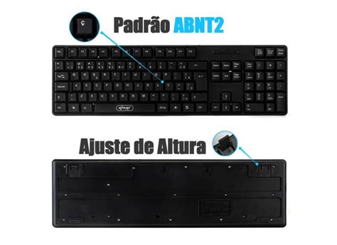 Teclado Usb Standard Padrão Pt Br Abnt 2 Com ç 107 Teclas Knup Kp 2044 Com O Melhor Preço é No