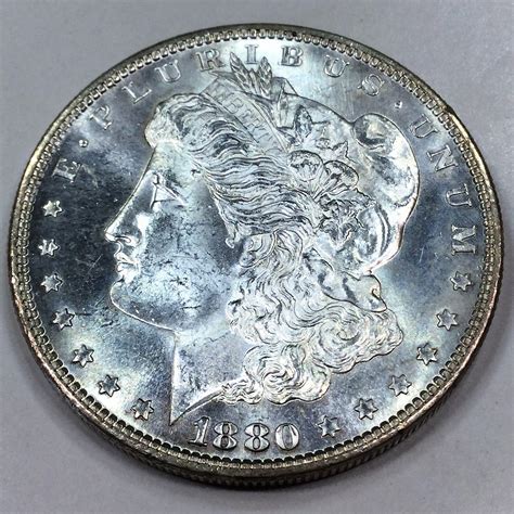 1880 S Uncirculated Morgan Silver Dollar Beautiful Coin Property Room