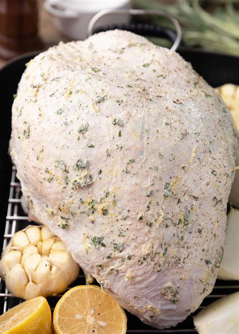 Roasted Turkey Breast With Herb Butter Striped Spatula